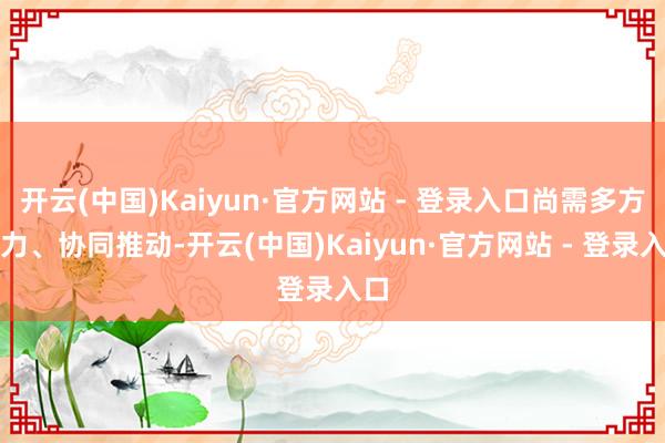 开云(中国)Kaiyun·官方网站 - 登录入口尚需多方协力、协同推动-开云(中国)Kaiyun·官方网站 - 登录入口