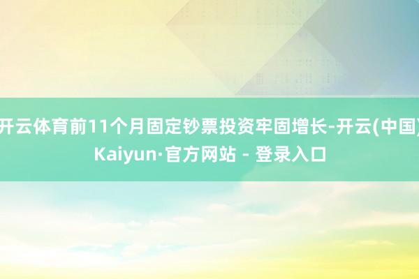 开云体育前11个月固定钞票投资牢固增长-开云(中国)Kaiyun·官方网站 - 登录入口