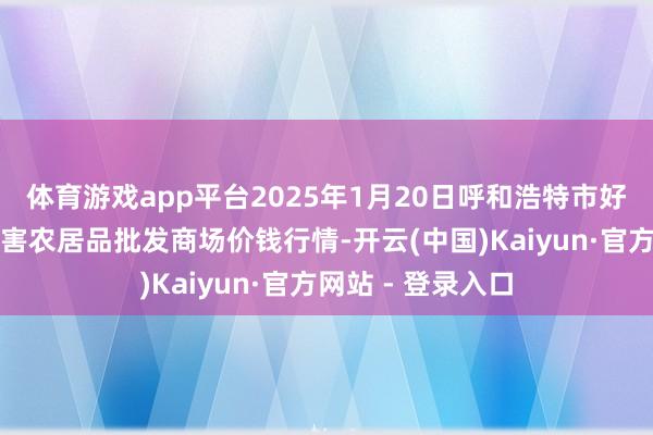 体育游戏app平台2025年1月20日呼和浩特市好意思通首府无公害农居品批发商场价钱行情-开云(中国)Kaiyun·官方网站 - 登录入口