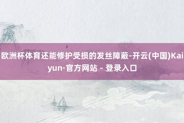 欧洲杯体育还能修护受损的发丝障蔽-开云(中国)Kaiyun·官方网站 - 登录入口