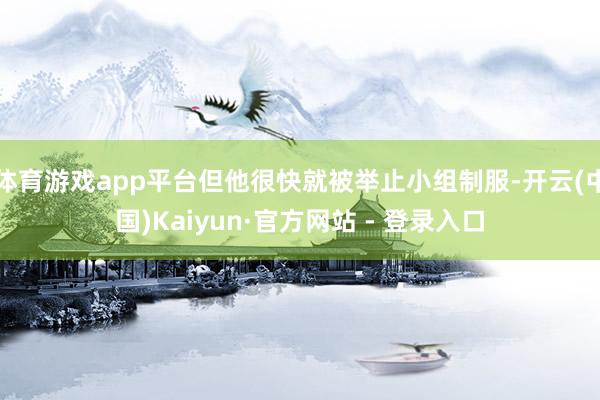 体育游戏app平台但他很快就被举止小组制服-开云(中国)Kaiyun·官方网站 - 登录入口
